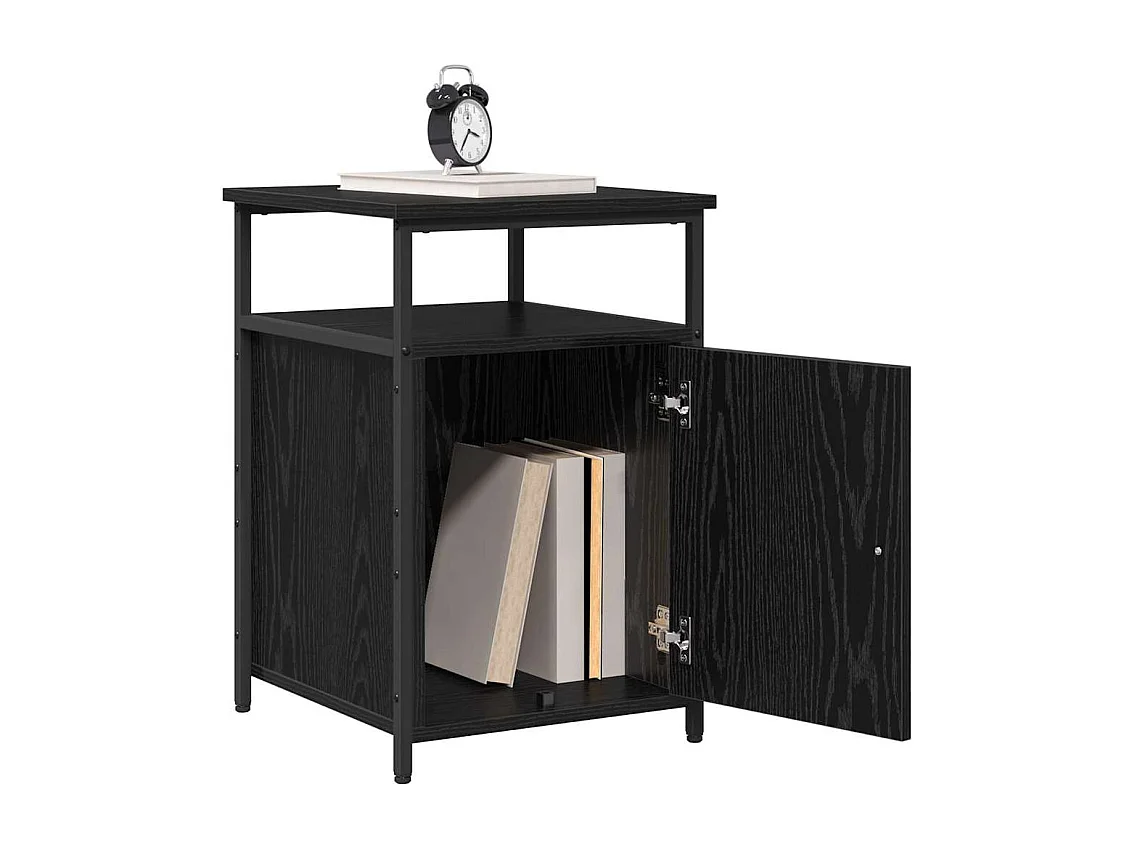 Cabinet de chevet 2 pcs Chêne noir Bois d'ingénierie