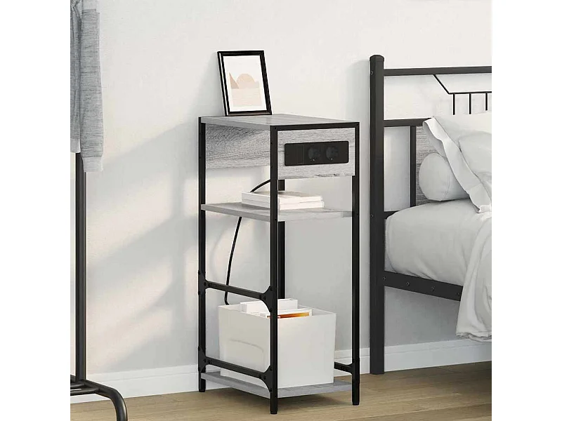 Cabinet de chevet Sonoma gris 40 x 27 x 76 cm Bois d'ingénierie