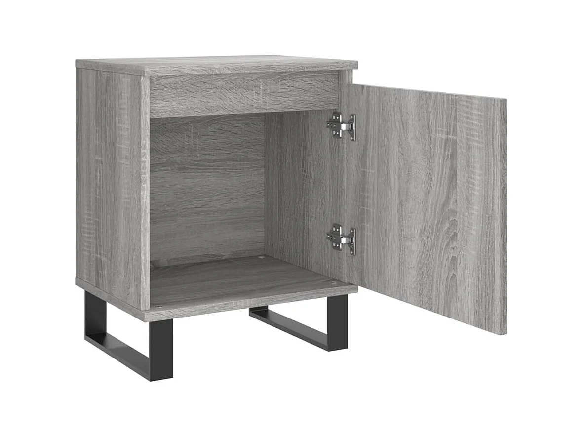 Mesitas de noche 2 piezas gris sonoma 40x30x50cm madera de ingeniería