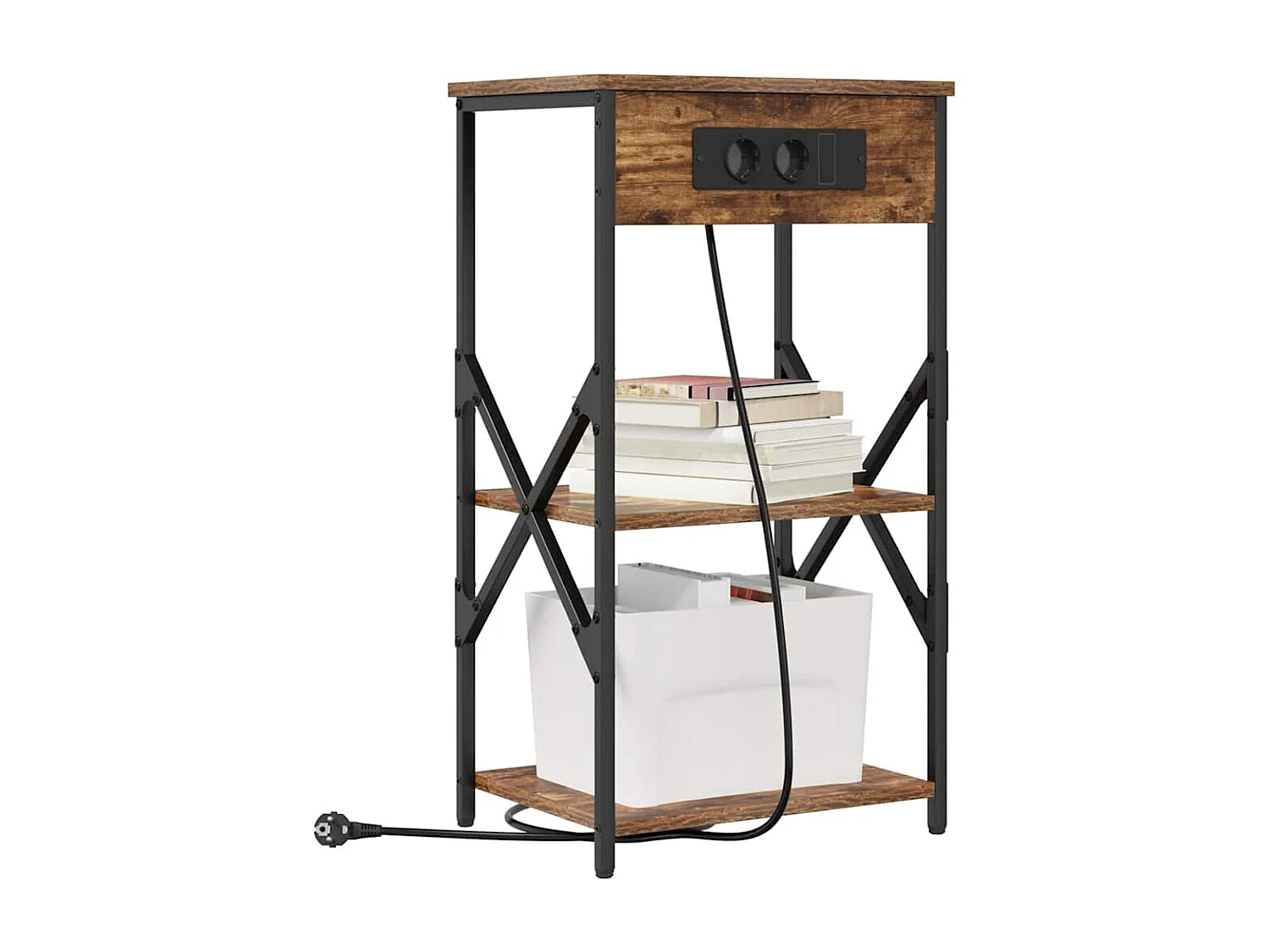 Cabinet de chevet Chêne fumé 41 x 31 x 76 cm Bois d'ingénierie