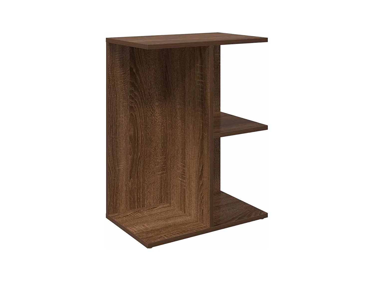 mesitas de noche de madera de ingeniería de roble marrón