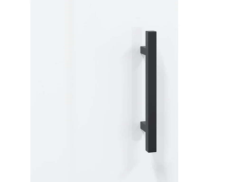 Mesita de noche blanca brillo 40x40x50 cm madera de ingeniería