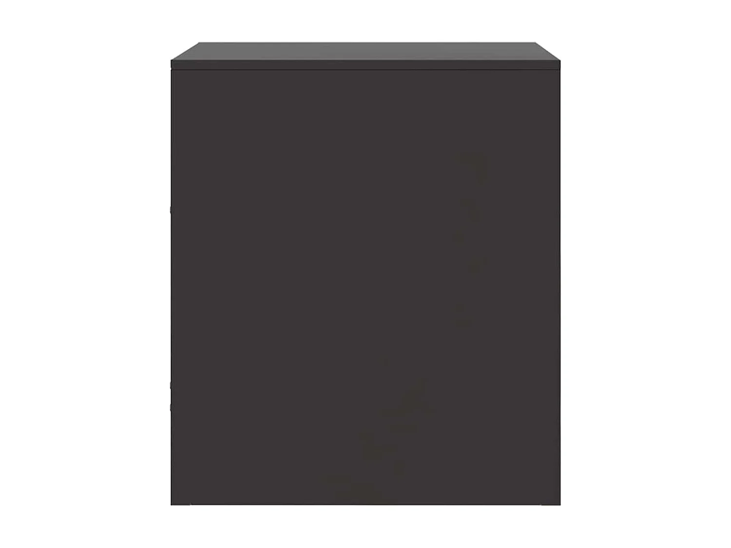 Comodino nero 34,5x39x44 cm in acciaio