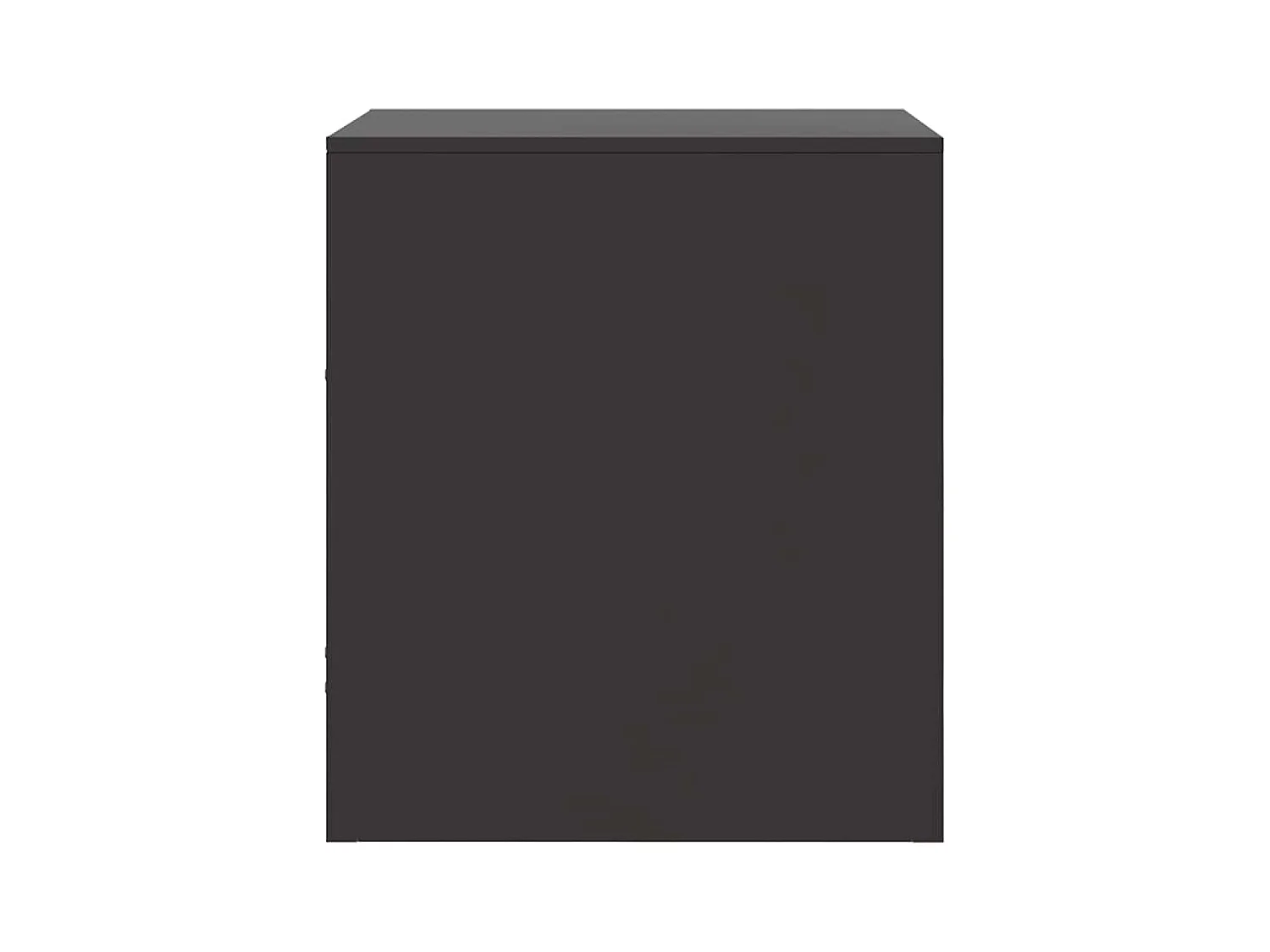 Table de chevet noir 34,5x39x44 cm acier