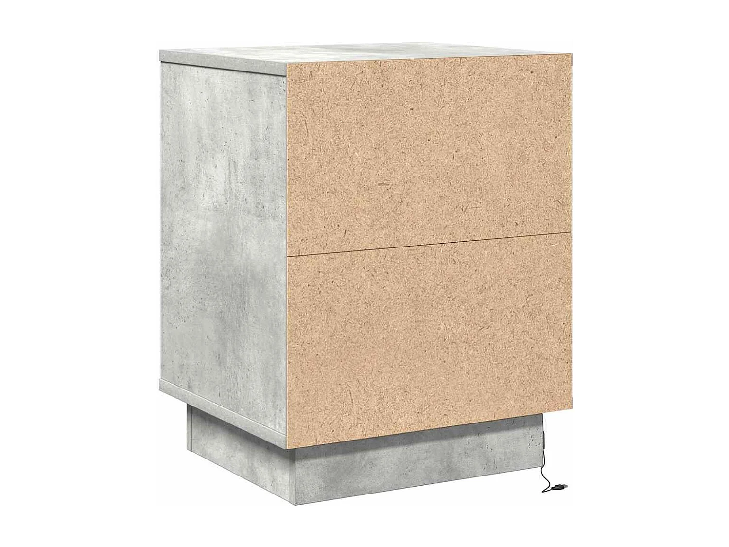 Cabinet de chevet avec 2 pcs Gris béton 39 x 34.5 x 50 cm