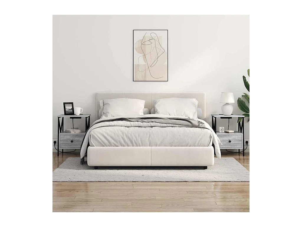 Comodino 2 pezzi Sonoma grigio 41,5 x 40,5 x 55 cm