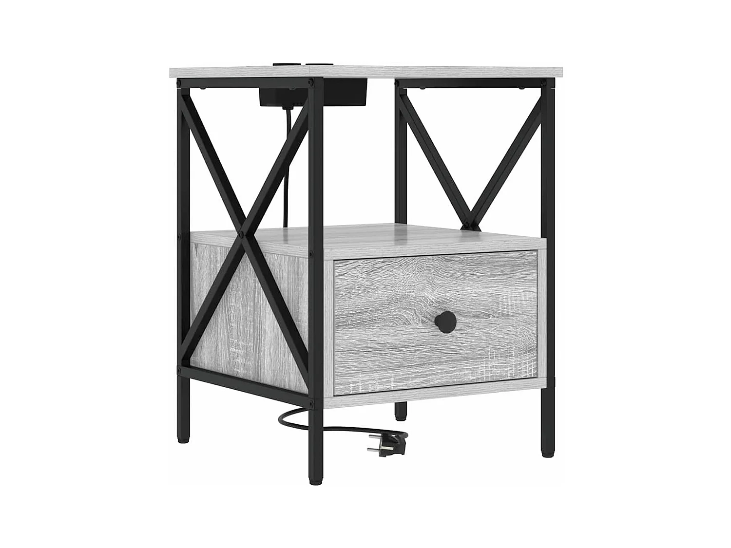 Comodino 2 pezzi Sonoma grigio 41,5 x 40,5 x 55 cm