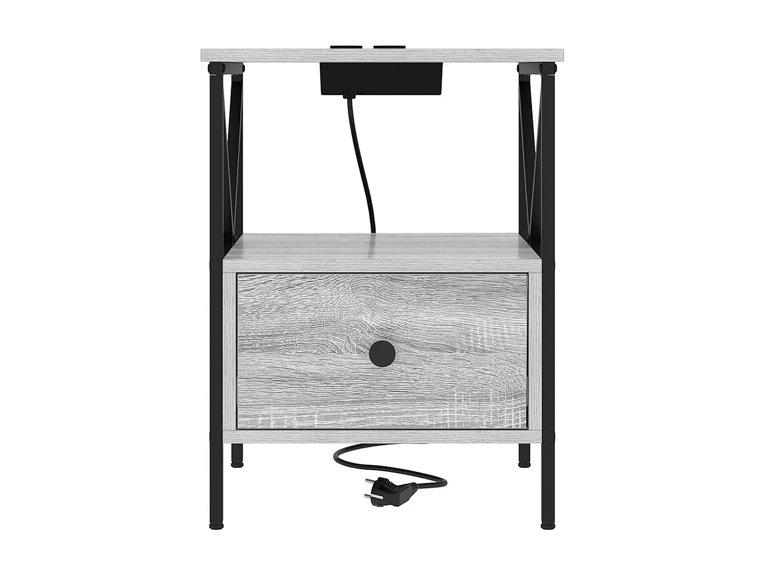 Comodino 2 pezzi Sonoma grigio 41,5 x 40,5 x 55 cm