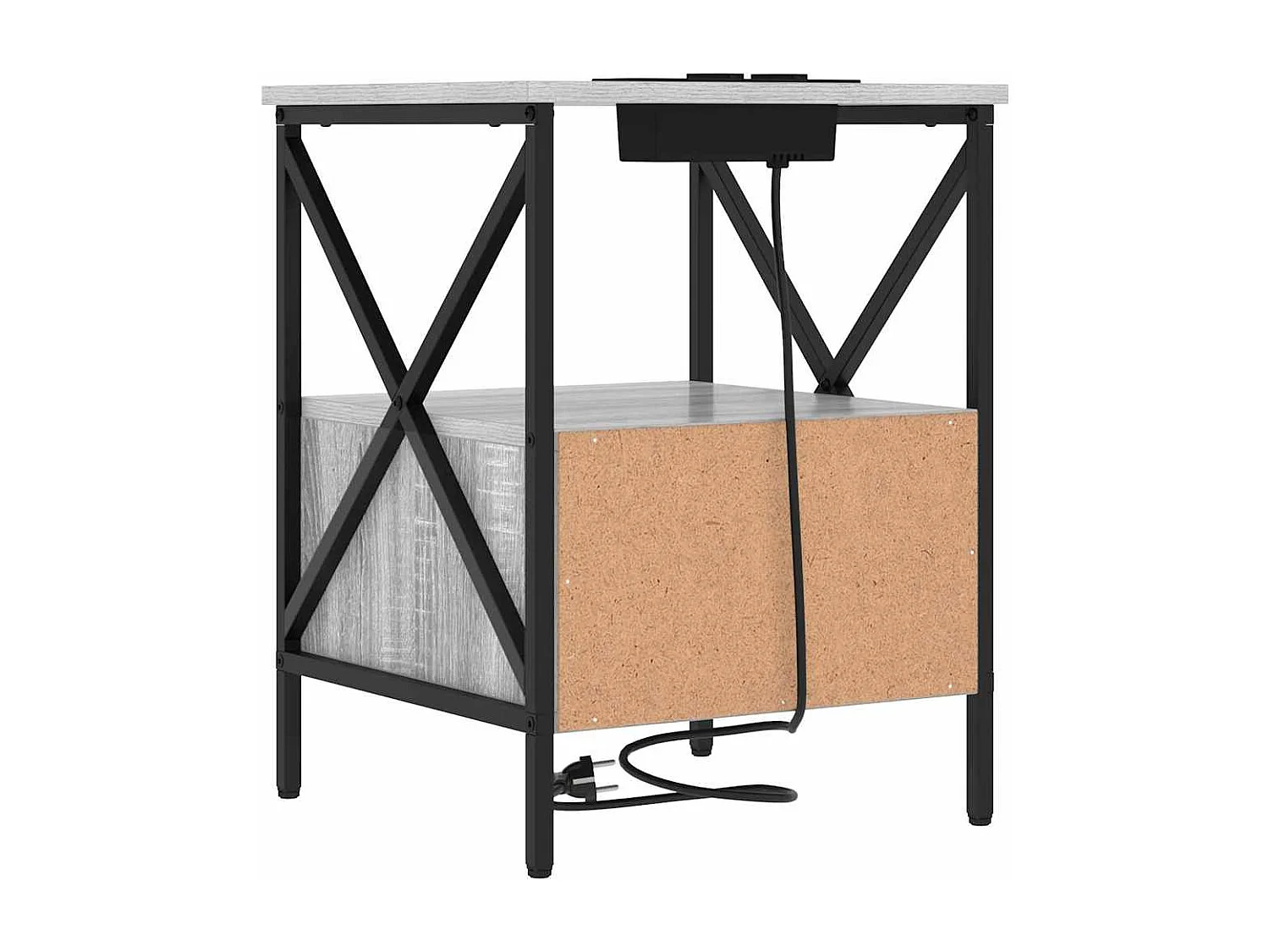 Comodino 2 pezzi Sonoma grigio 41,5 x 40,5 x 55 cm