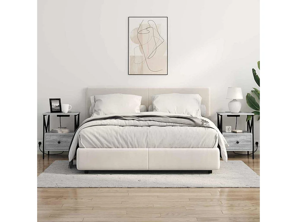 Nachtkastje 2 stuks Sonoma grijs 41,5 x 40,5 x 55 cm