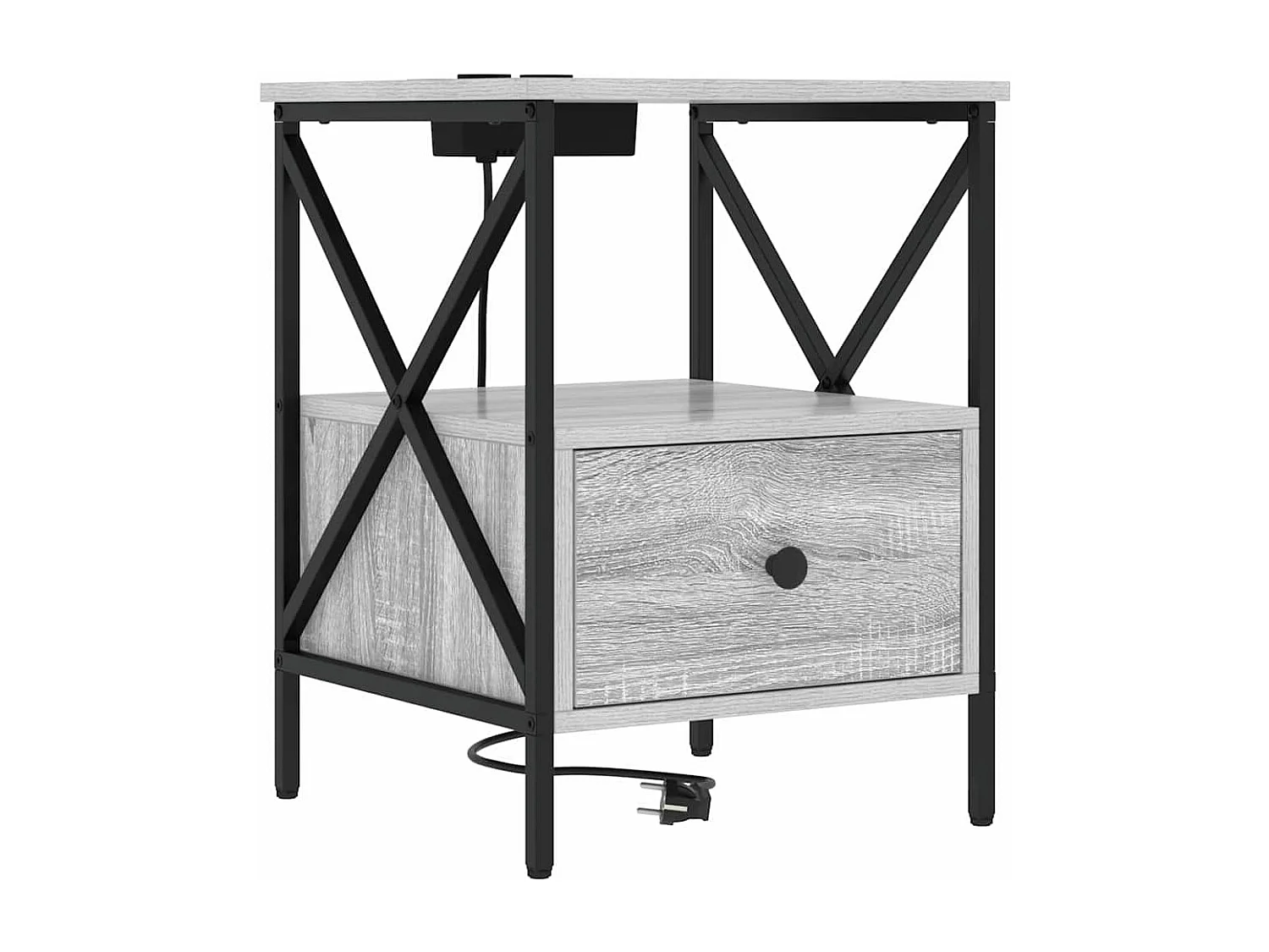 Nachtkastje 2 stuks Sonoma grijs 41,5 x 40,5 x 55 cm