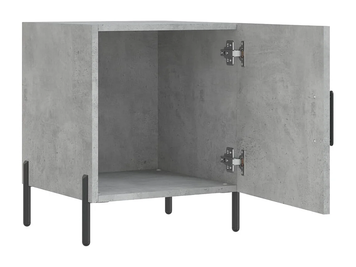 Table de chevet gris béton 40x40x50 cm bois d’ingénierie