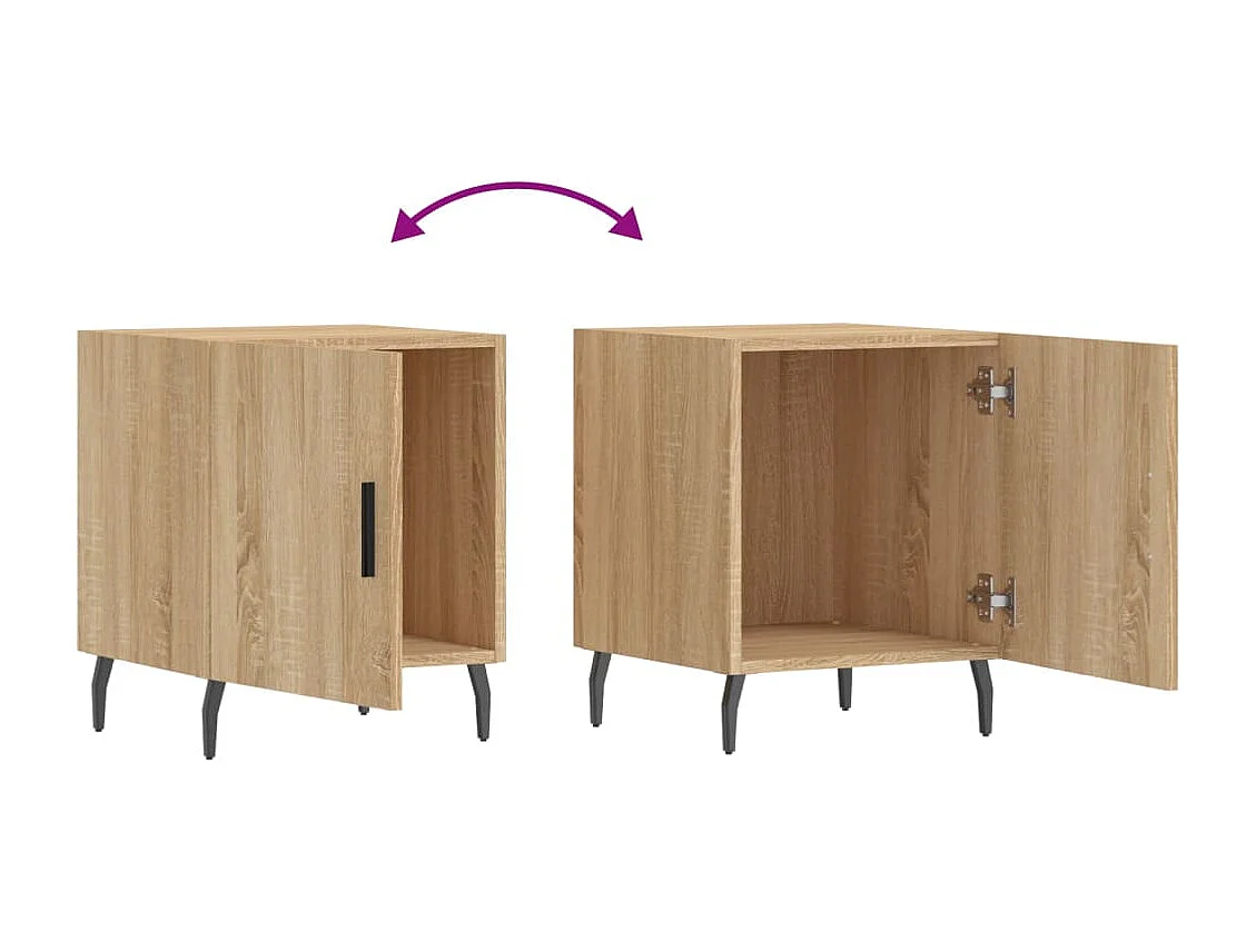 Comodini 2 pezzi rovere sonoma 40x40x50 cm legno ingegnerizzato
