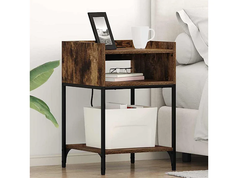 Armoires de chevet 2 pcs Chêne fumé 40 x 40 x 61 cm