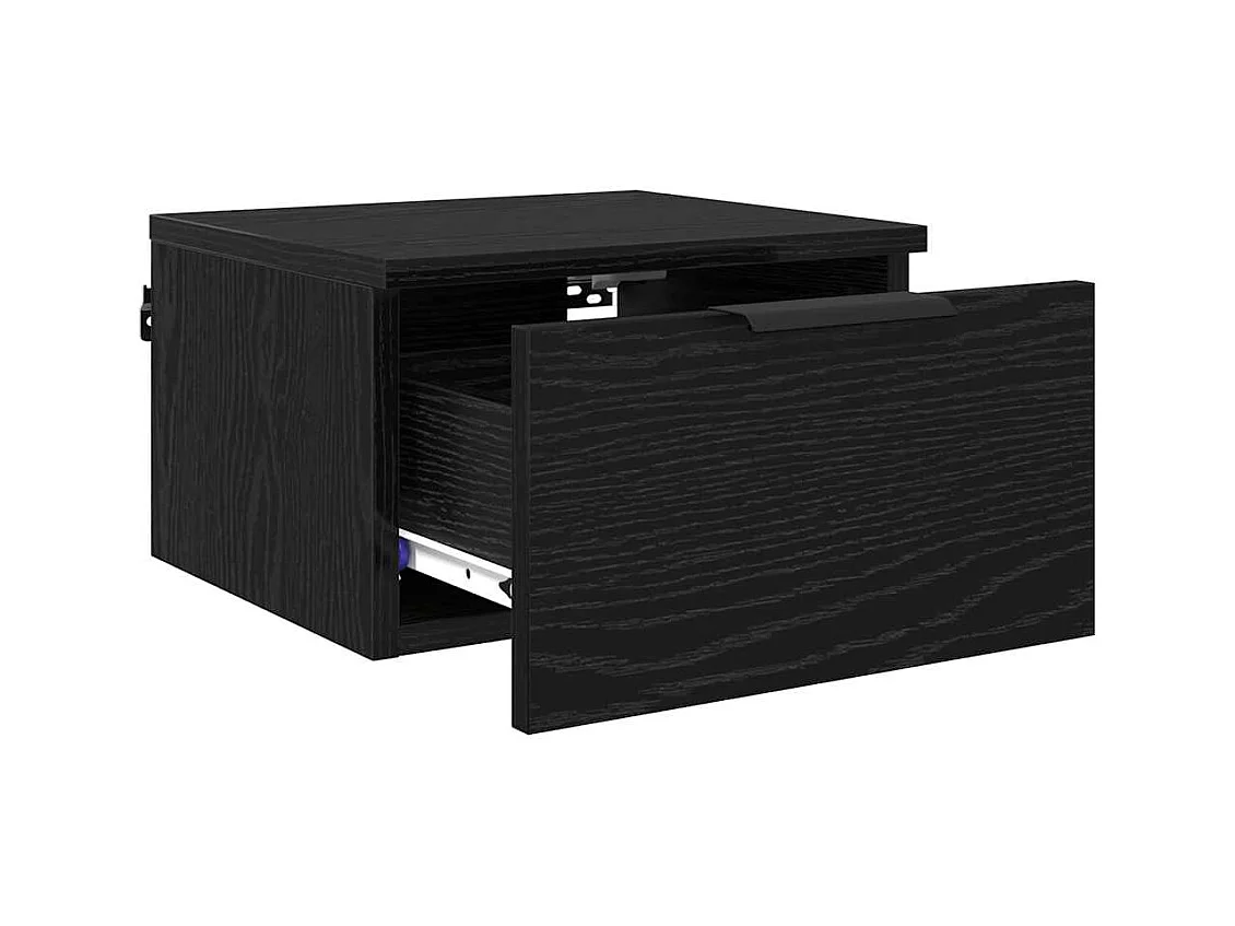 Comodino con cassetto 2 pz Rovere nero 34 x 30 x 20 cm