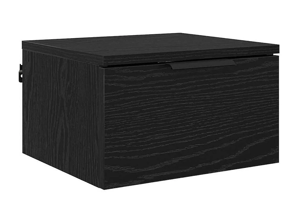 Comodino con cassetto 2 pz Rovere nero 34 x 30 x 20 cm