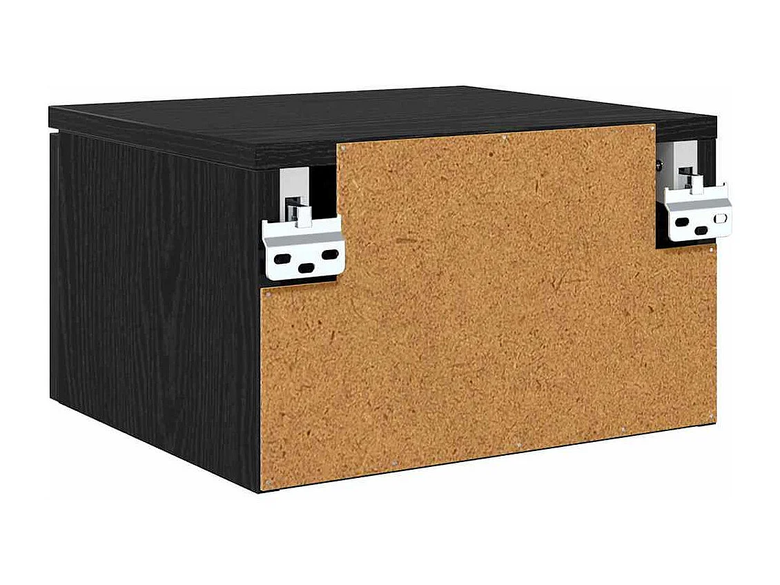 Comodino con cassetto 2 pz Rovere nero 34 x 30 x 20 cm