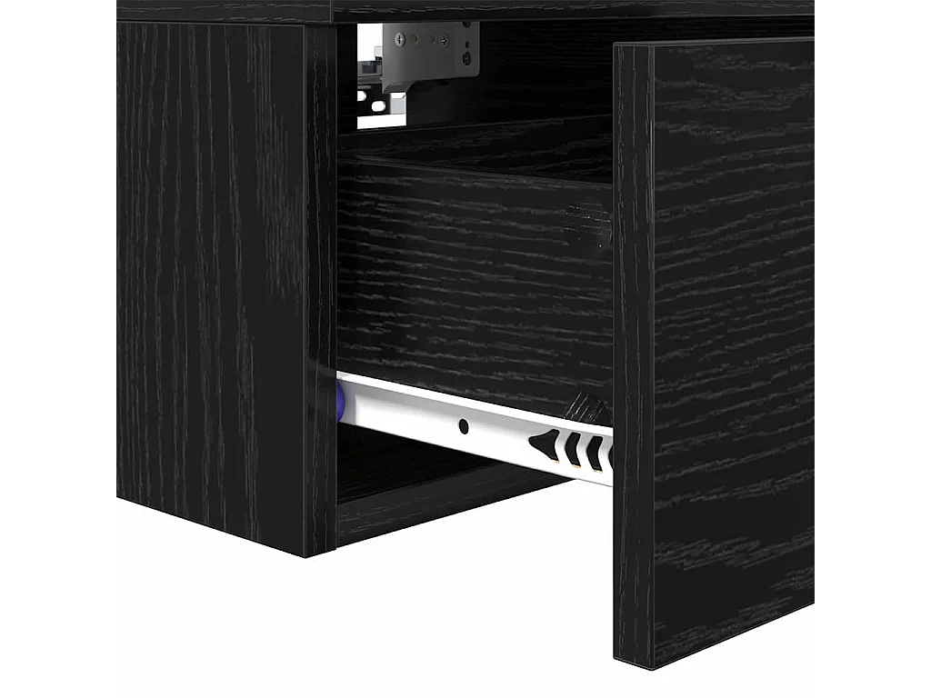Cabinet de chevet avec tiroir 2 pcs Chêne noir 34 x 30 x 20 cm
