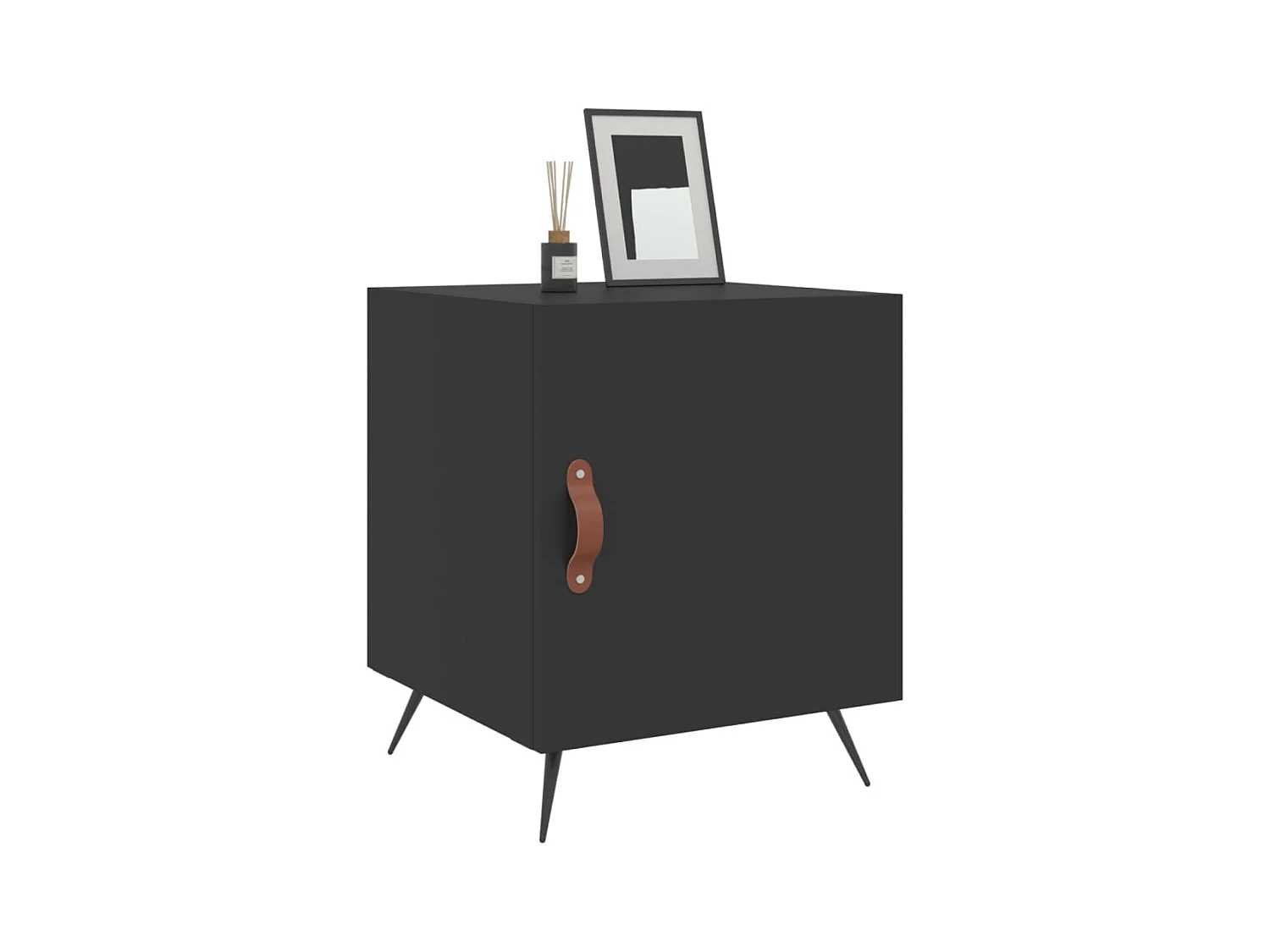 Nachtkastjes 2 stuks zwart 40x40x50 cm bewerkt hout