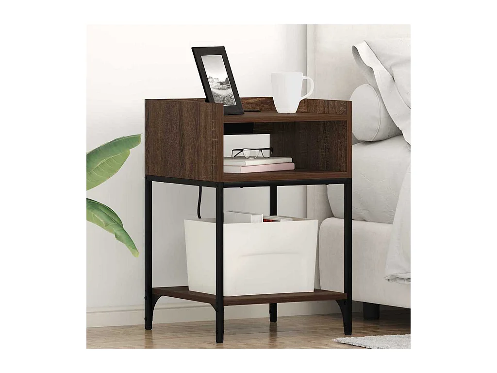 Comodini 2 pz Rovere marrone 40 x 40 x 61 cm