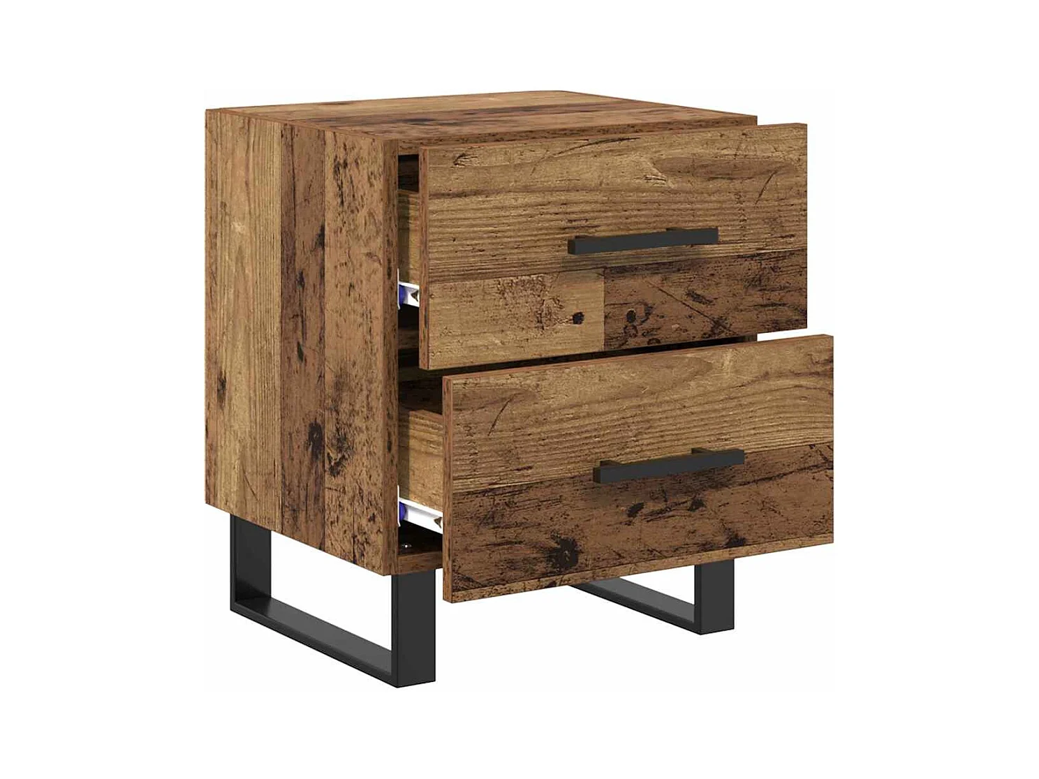 Cabinet de chevet avec tiroir Bois ancien 40 x 35 x 47.5 cm