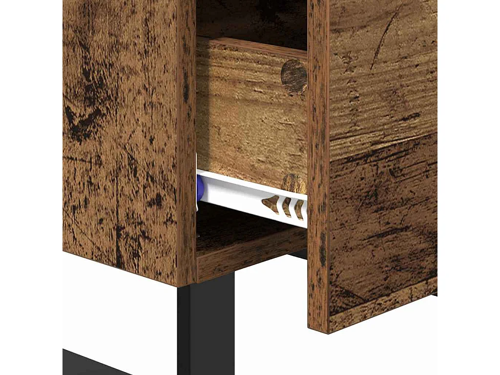 Cabinet de chevet avec tiroir Bois ancien 40 x 35 x 47.5 cm
