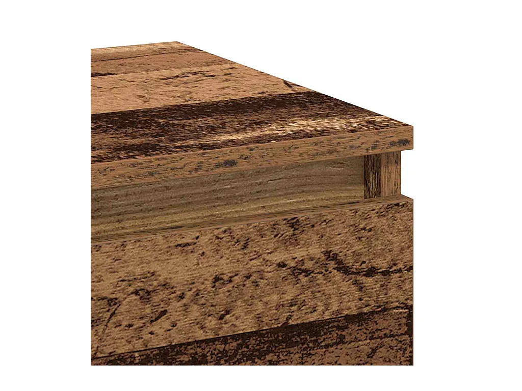 Cabinet de chevet avec tiroir 2 pcs Bois ancien 40 x 35 x 50 cm