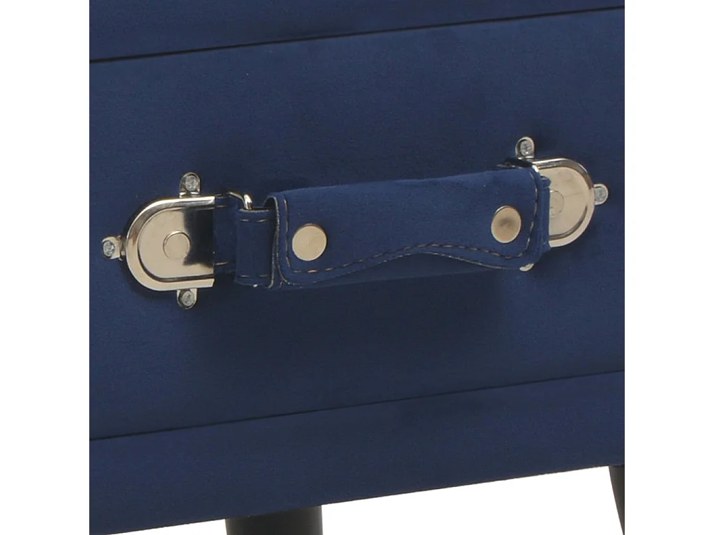 Nachtkastje Blauw 40x35x40 cm Fluweel