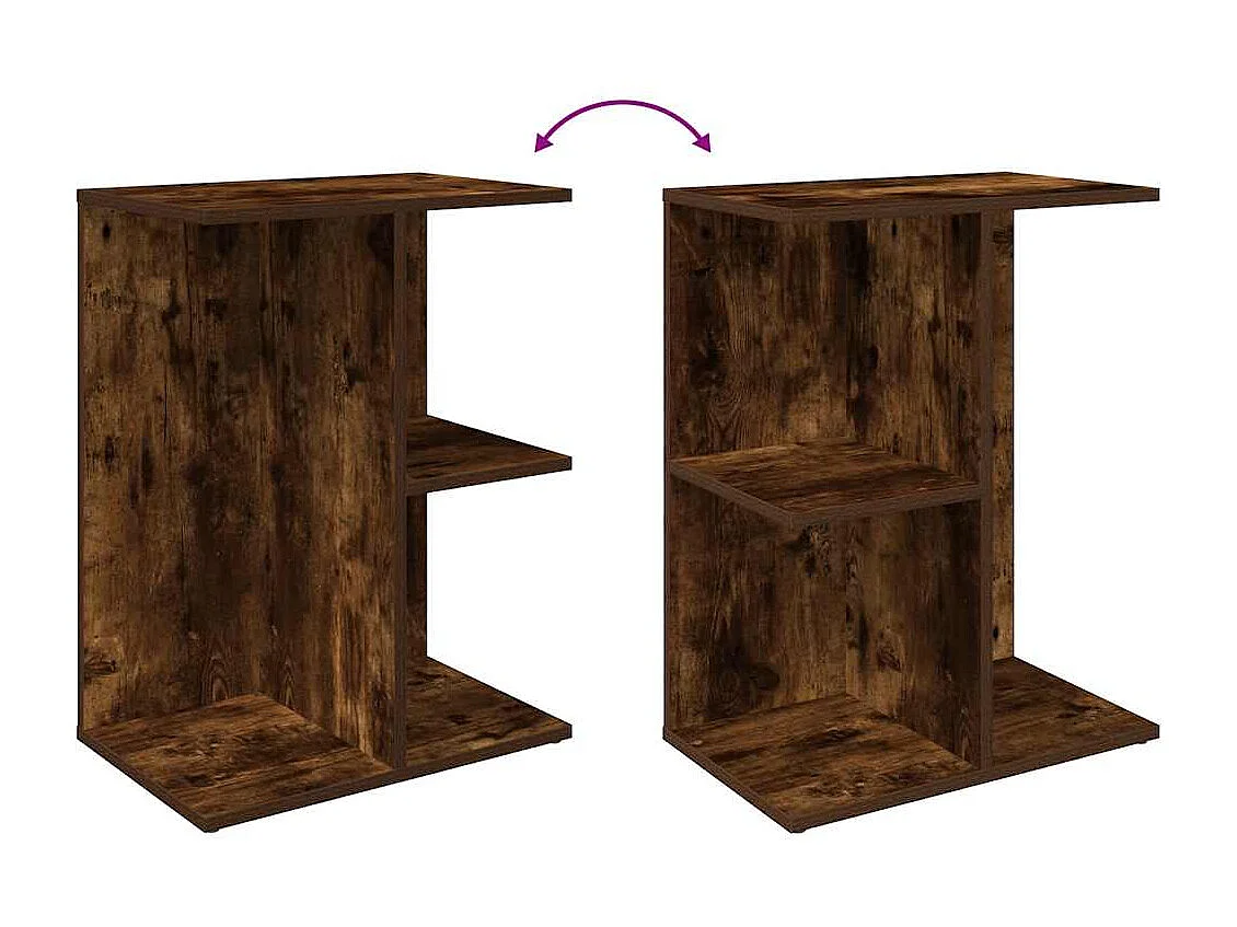 Tables de chevet 2pcs chêne fumé 46,5x29x61cm bois d’ingénierie