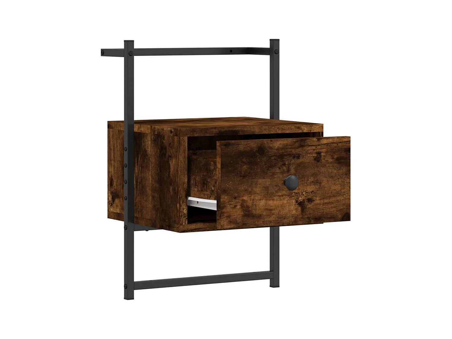 Comodino da parete 2 pezzi rovere affumicato 35x30x51 cm