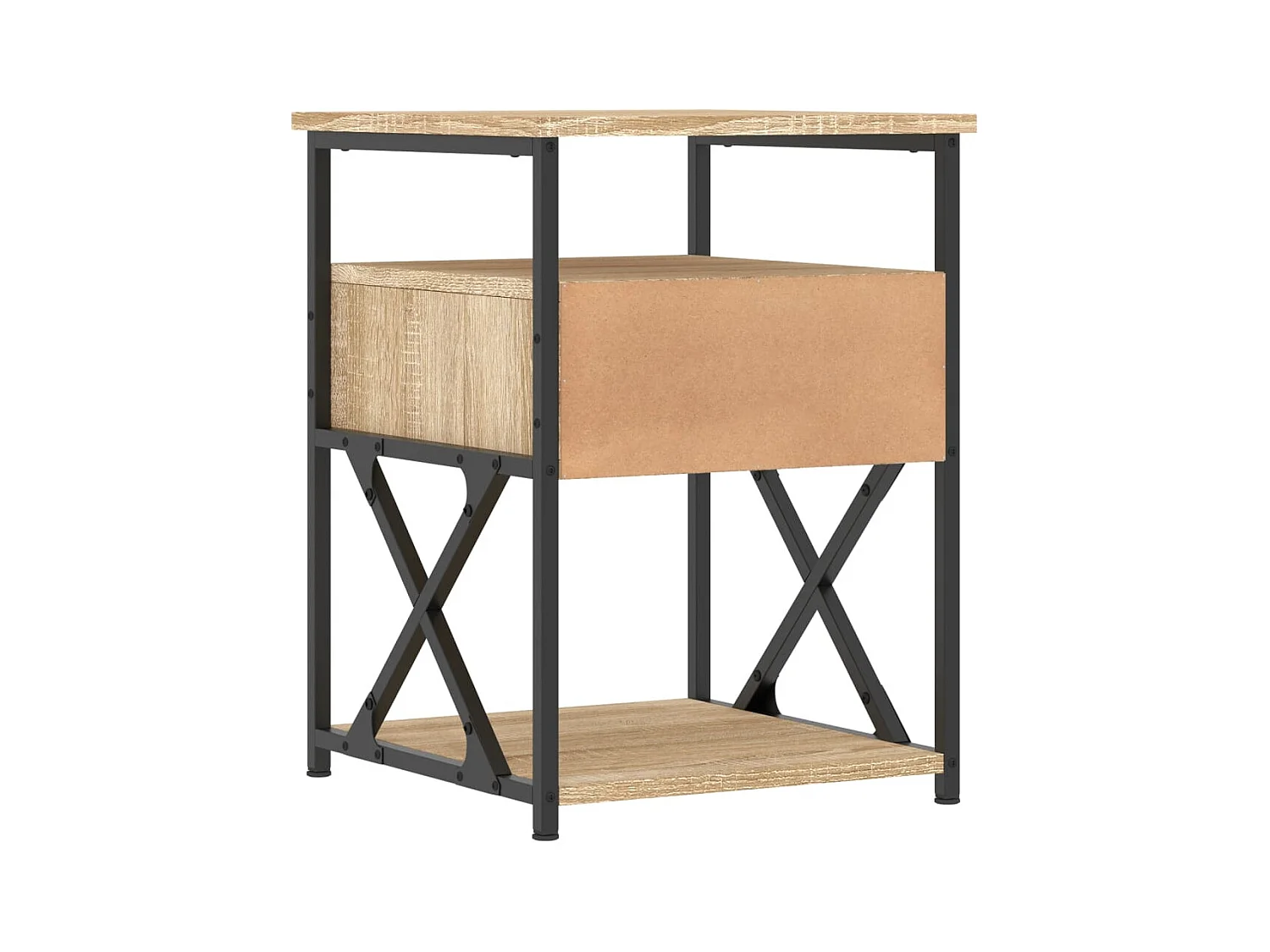 Comodino in rovere Sonoma 40x42x55 cm in legno ingegnerizzato