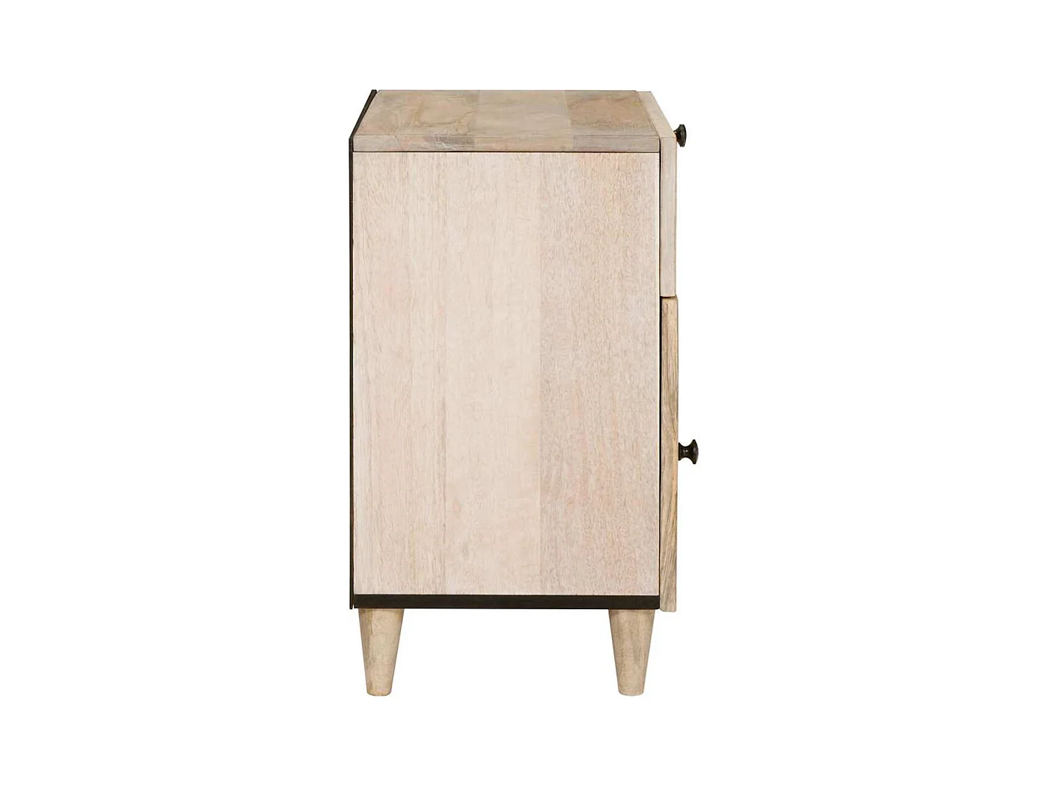 Table de chevet Beige 50 x 33 x 60 cm bois de manguier massif