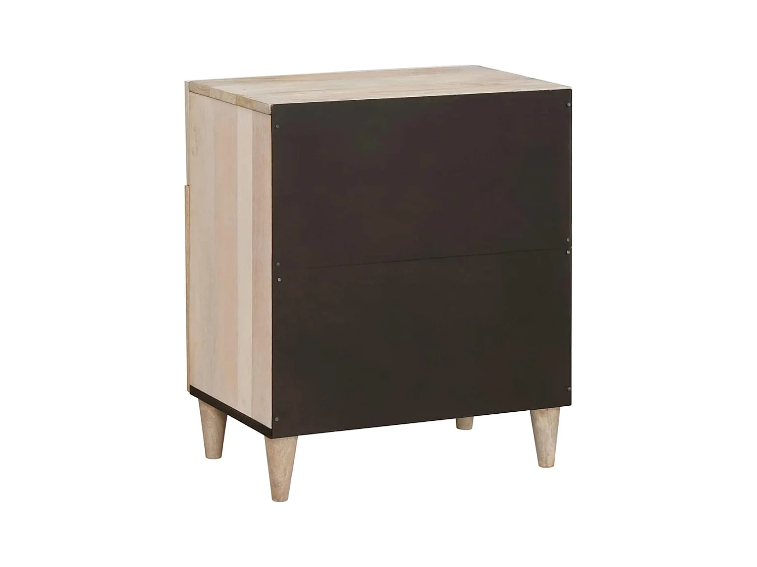 Table de chevet Beige 50 x 33 x 60 cm bois de manguier massif