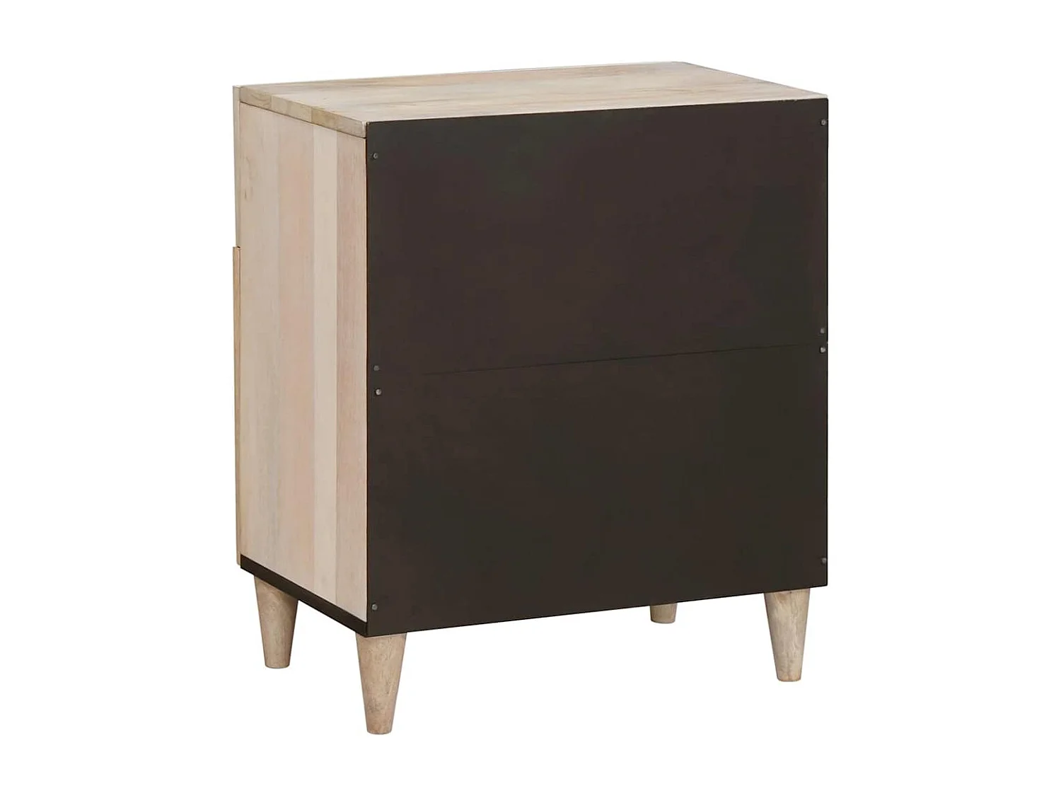 Table de chevet Beige 50 x 33 x 60 cm bois de manguier massif