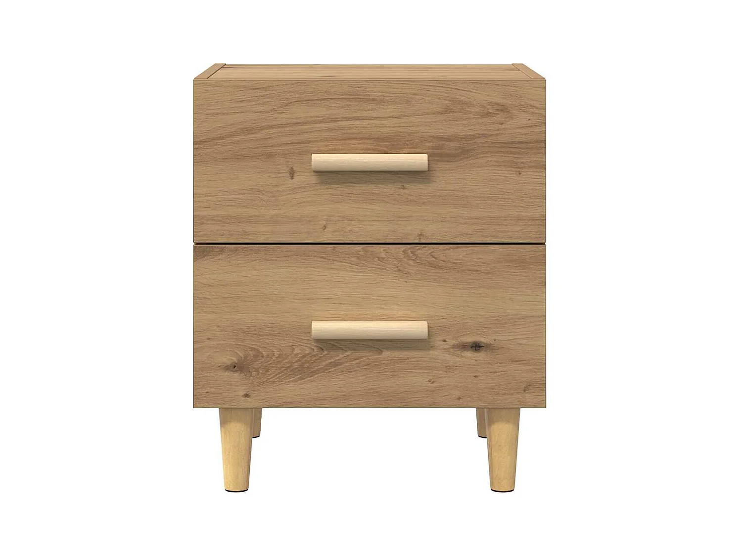 2-delige bedkast, handgemaakt eikenhout, 40 x 35 x 47,5 cm