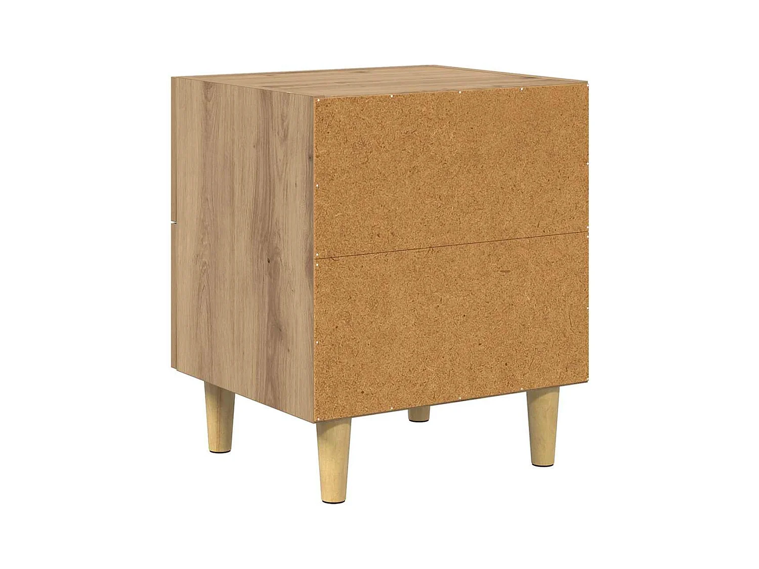 2-delige bedkast, handgemaakt eikenhout, 40 x 35 x 47,5 cm