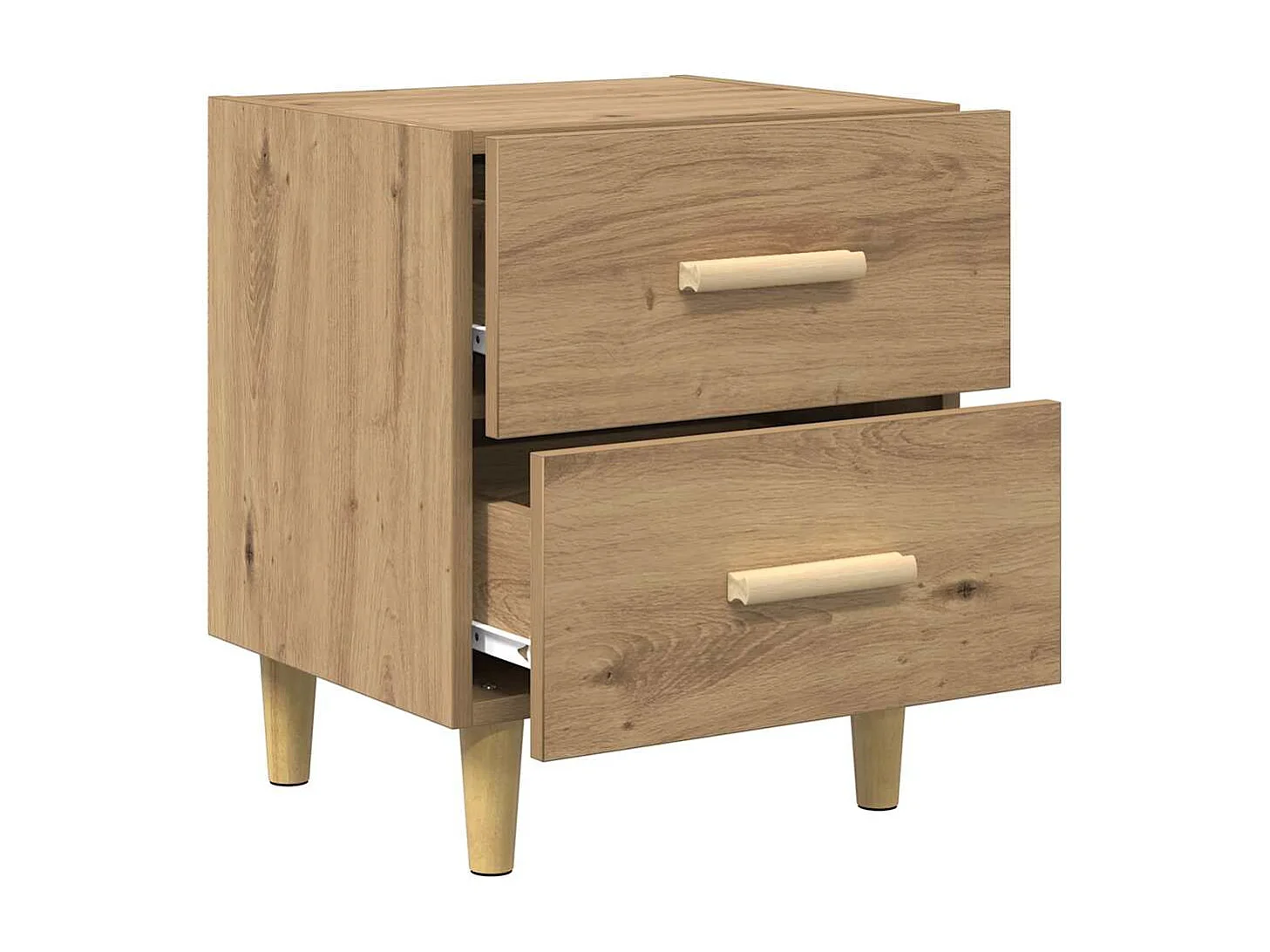 Mobile letto 2 pezzi, rovere lavorato a mano, 40 x 35 x 47,5 cm