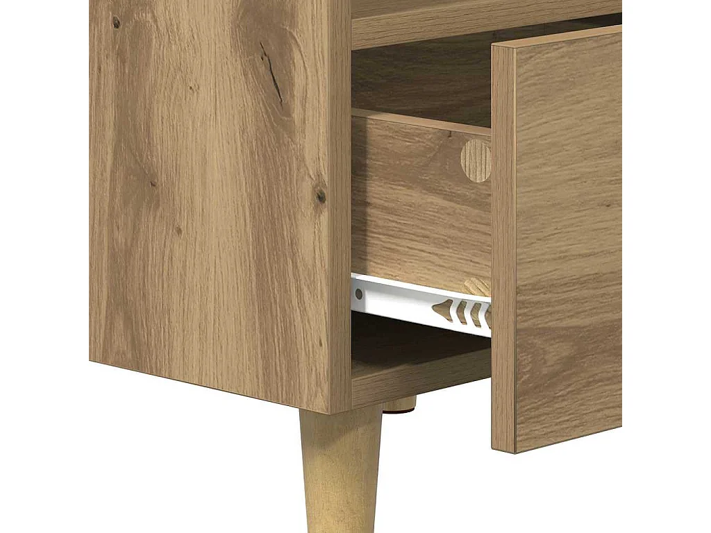 Mobile letto 2 pezzi, rovere lavorato a mano, 40 x 35 x 47,5 cm