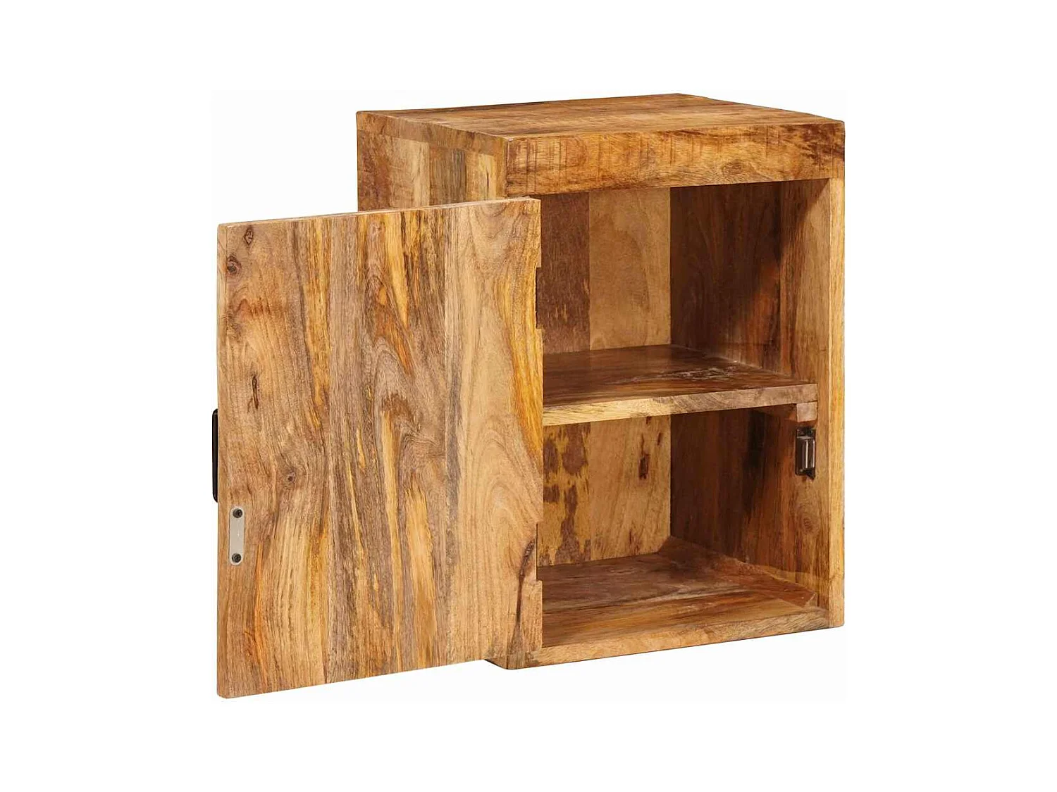 Comodino Marrone 35 x 33 x 48 cm Legno massello di mango