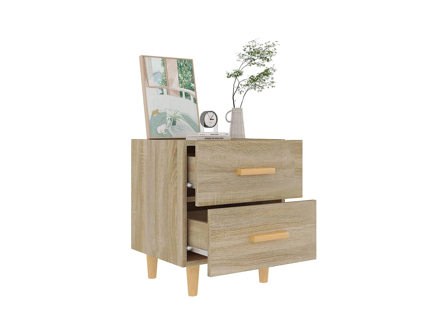 Tables de chevet 2 pcs Chêne sonoma 40x35x47,5 cm