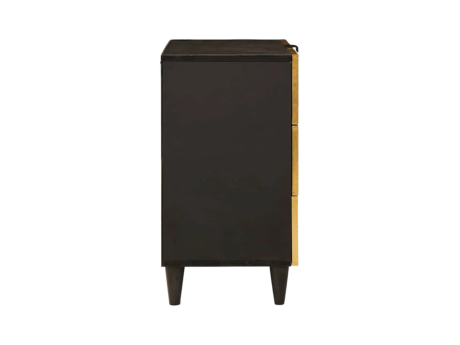 Table de chevet avec tiroir Noir et or 50 x 33 x 60 cm