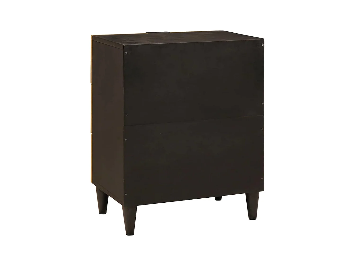 Table de chevet avec tiroir Noir et or 50 x 33 x 60 cm