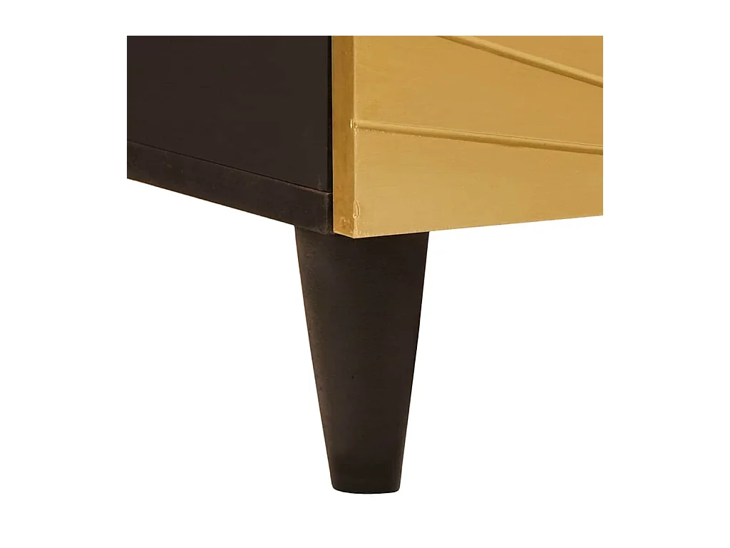 Table de chevet avec tiroir Noir et or 50 x 33 x 60 cm