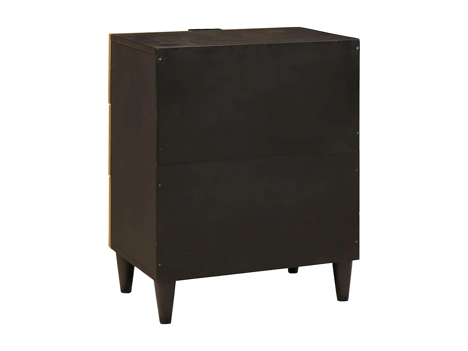 Table de chevet avec tiroir Noir et or 50 x 33 x 60 cm