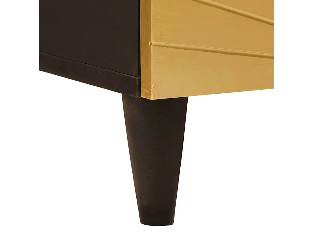 Table de chevet avec tiroir Noir et or 50 x 33 x 60 cm