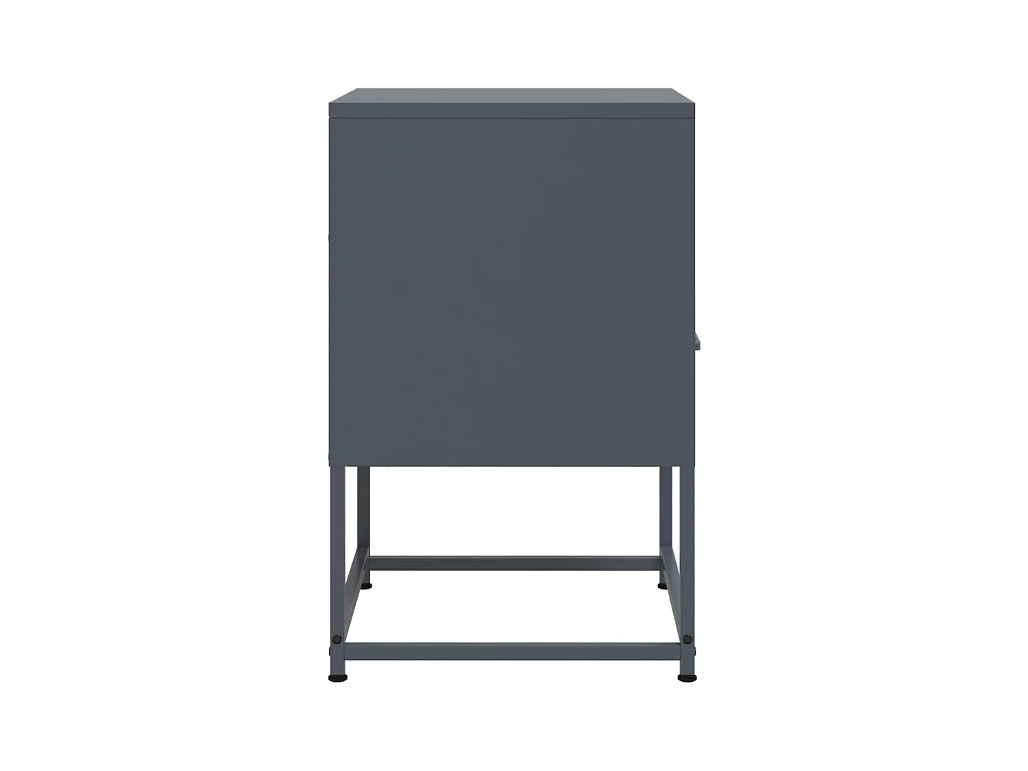 Mesita de noche antracita 36x39x60,5 cm acero