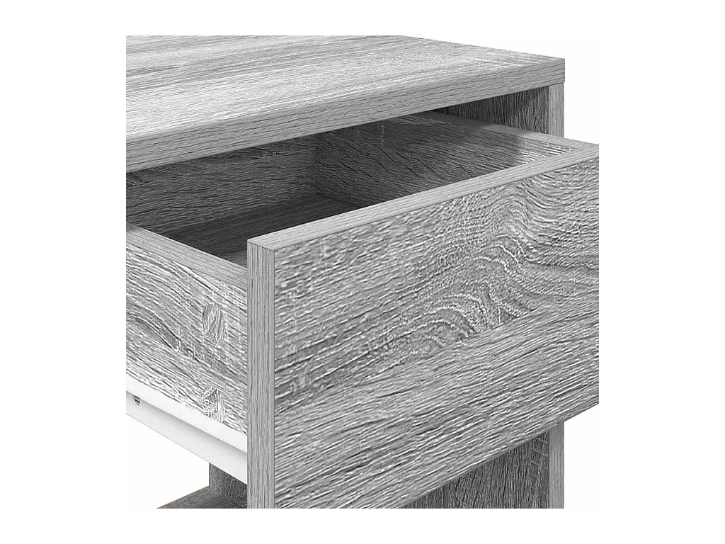 Comodini con cassetto 2 pz grigio sonoma 35x34x66,5 cm