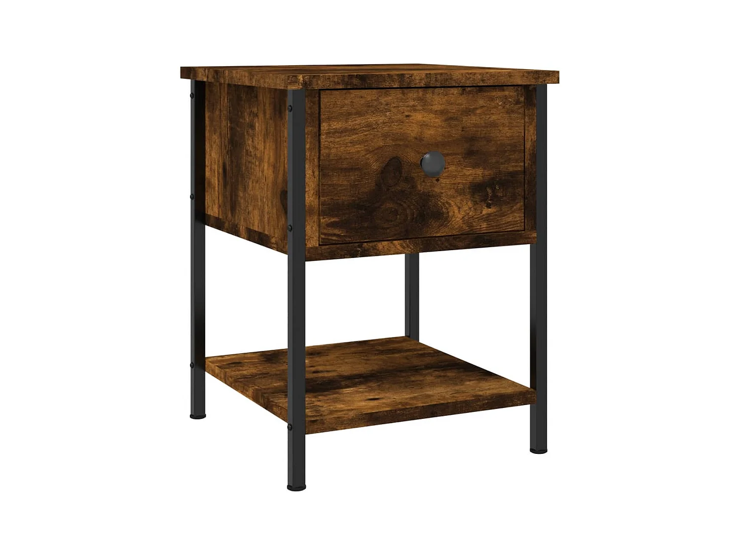 Comodini in rovere affumicato 2 pezzi 34x35,5x45 cm in legno ingegnerizzato