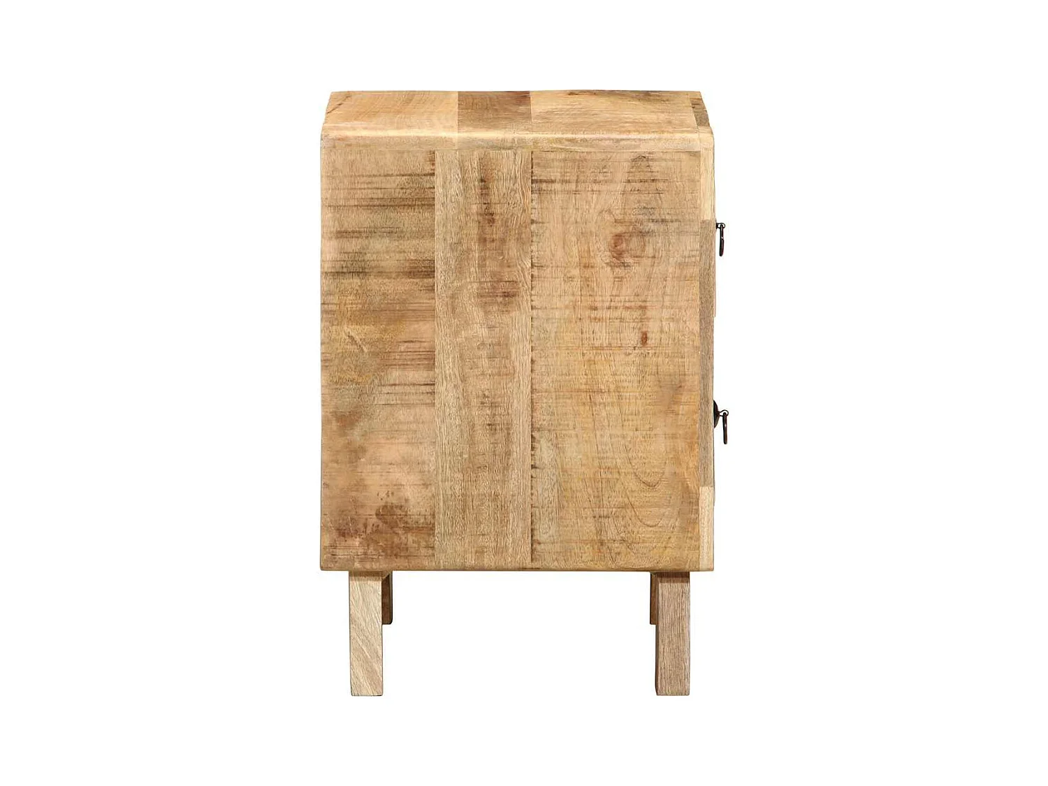 Nachtkastje 40x32x46 cm massief ruw mangohout