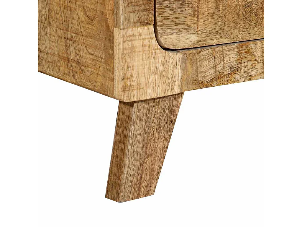 Nachtkastje 40x32x46 cm massief ruw mangohout